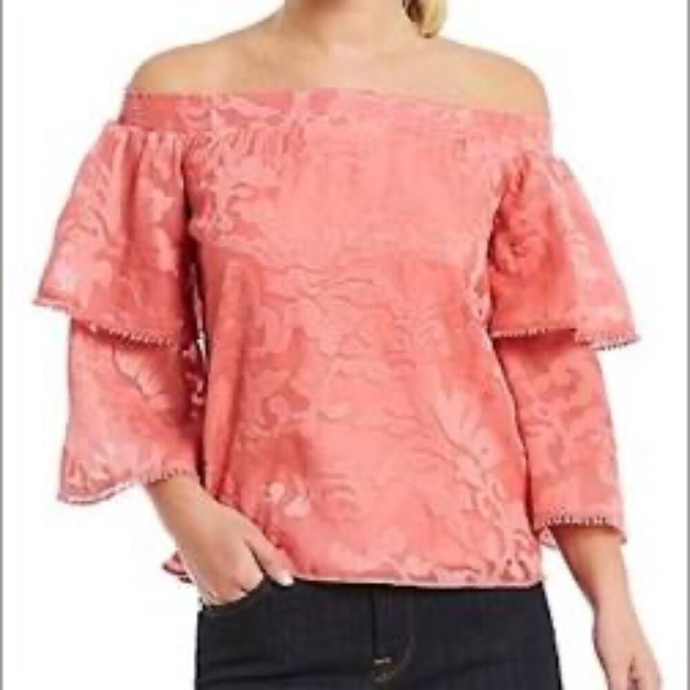 Devlin Sia Off Shoulder Jacquard Blouse